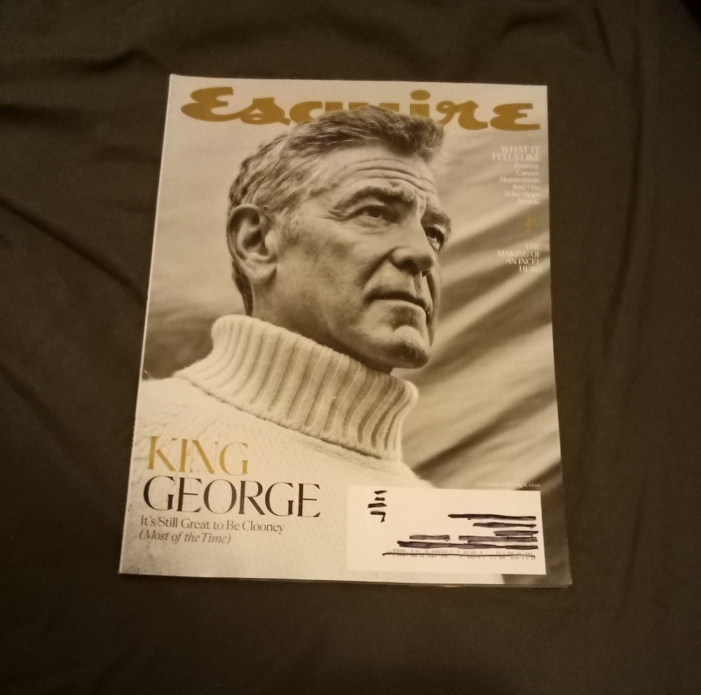 Esquire Magazine George Clooney/King George/What It Feels Like Oct/Nov 2025
